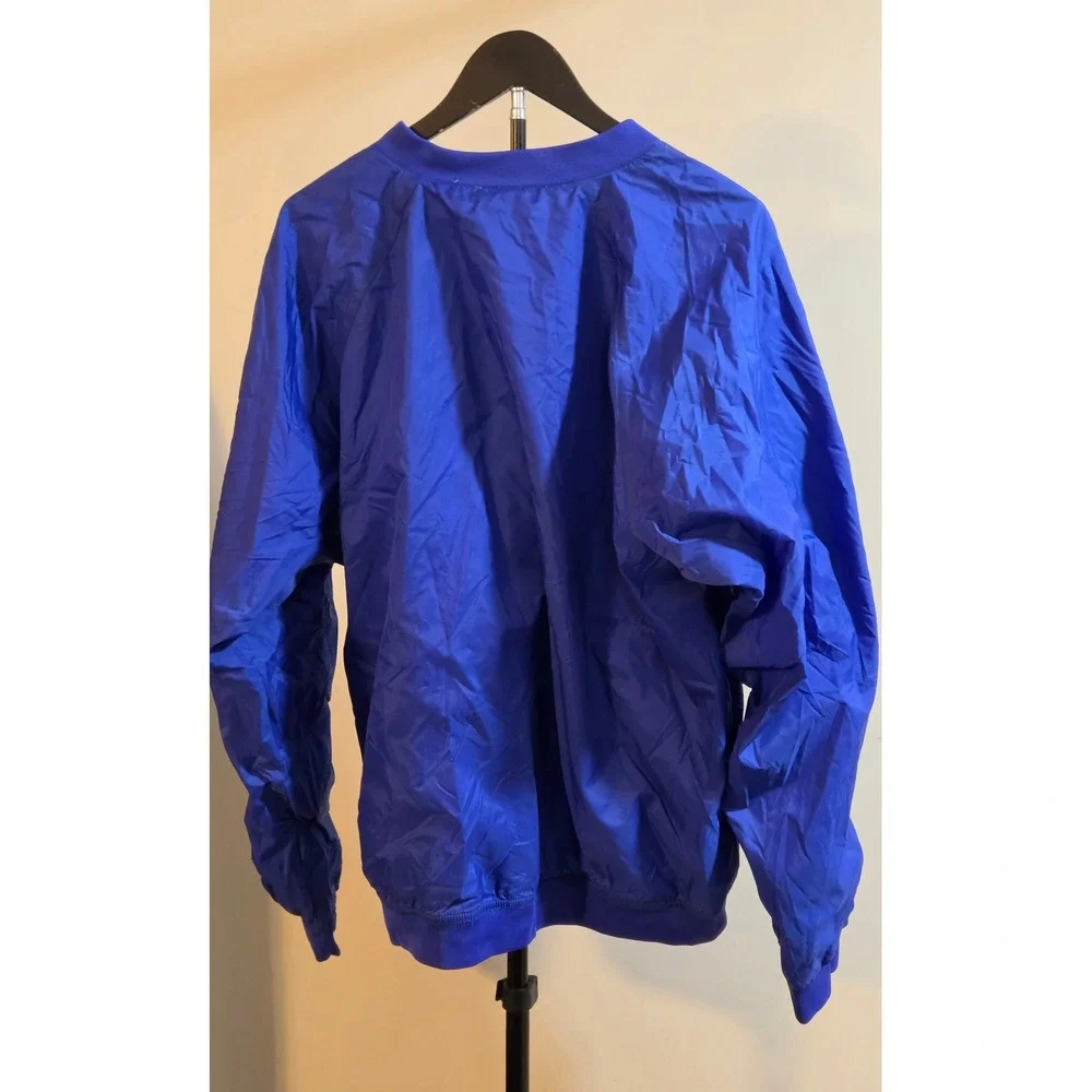 Vintage Adidas V-Neck Nylon Pullover Windbreaker Mens Size Medium Blue